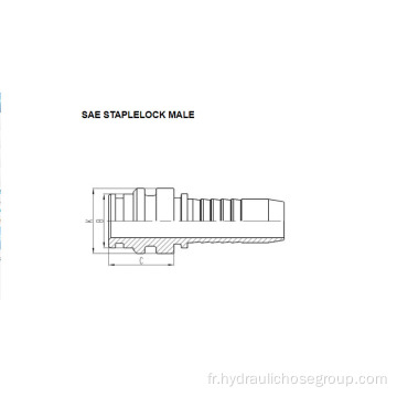 SAE Staplelock Mâle 67011